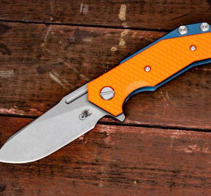 Halftrack-Slicer-Battle knife Blue-Orange G10